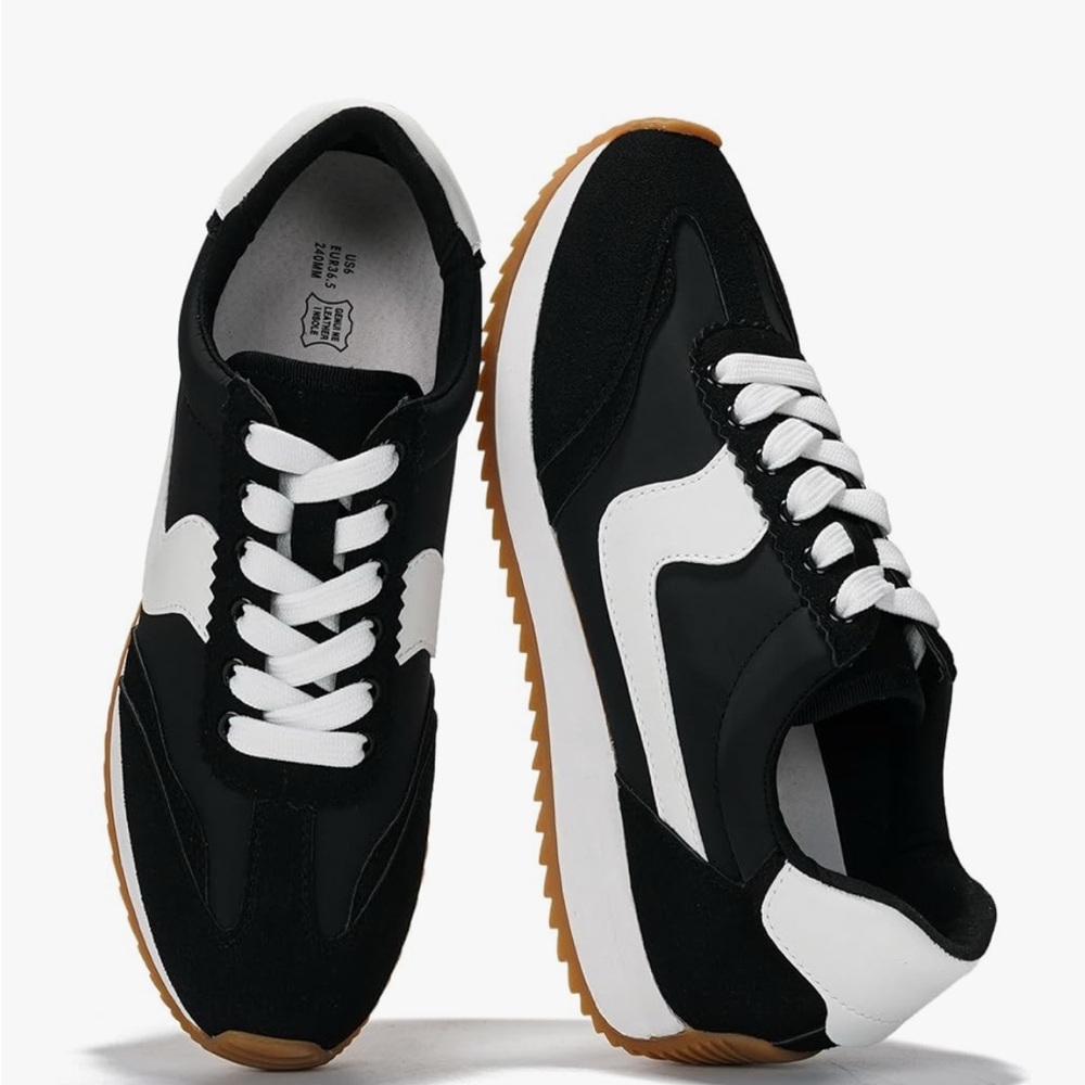 Black and White Womens Sneakers